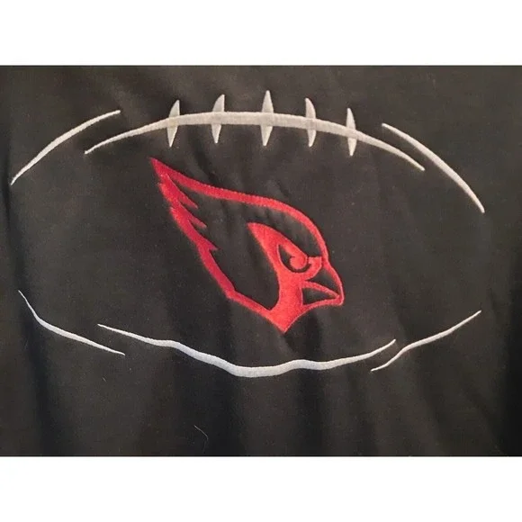Arizona Cardinals Black White Pullover Hooded NFL Sweatshirt Mens Hoodie Small - Picture 2 of 8